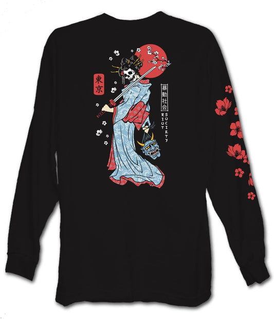 Men'S Long Sleeve Graphic and Embroidered Fashion T-Shirt